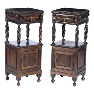Bedside Tables in Fine Wood, Set of 2 For Sale