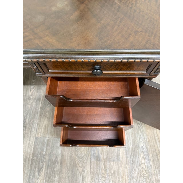 Antique Berkey & Gay Mahogany Vanity or Kneehole Desk For Sale - Image 15 of 18