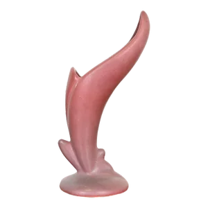 Van Briggle Arts & Crafts Mulberry Glazed Ceramic Foliate Vase