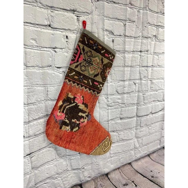 Turkish Kilim Rug Christmas Stocking For Sale - Image 4 of 4