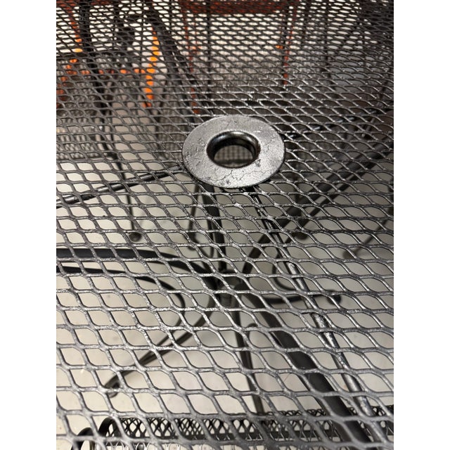 Mid-Century Outdoor Iron Attributed to Salterini Round 48" Dining Table For Sale - Image 12 of 12