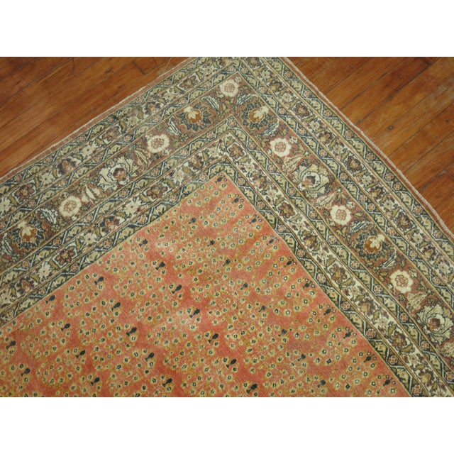 19th Century 19th Century Antique Zabihi Collection Hadji Jalili Tabriz Rug - 4'6" x 5'11" For Sale - Image 5 of 6