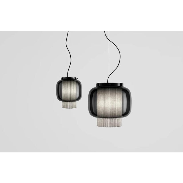 Manila T Pe Beige Textile Suspension Lamp by Sebastian Herkner for Parachilna For Sale - Image 12 of 15