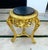 2020s French-Style Gilded Side Table – Black Marble Top With Gold Leaf Floral Details For Sale - Image 5 of 8