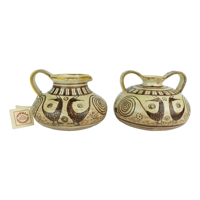 Mid-Century Italian Ceramic Vase Jug from Vitali, 1970s For Sale