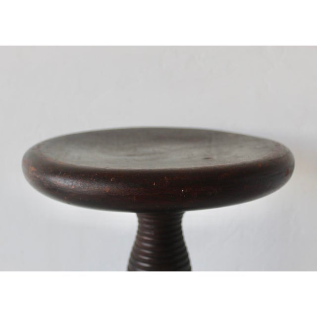 French French Style Mid-Century Turned Pedestal Stool Plant Stand Vintage Mid-Century For Sale - Image 3 of 17