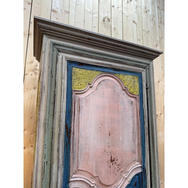 Single-Door Wardrobe in Polychrome Oak For Sale - Image 4 of 9