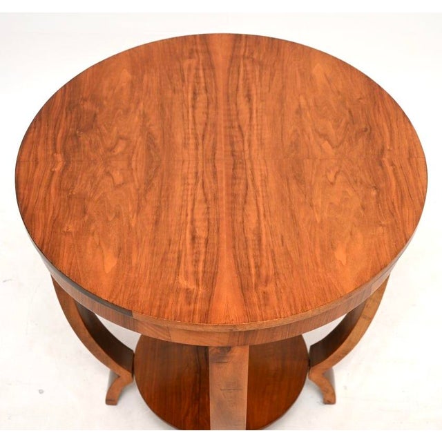 1930s Art Deco Figured Walnut Occasional Side Table, 1930s For Sale - Image 5 of 7