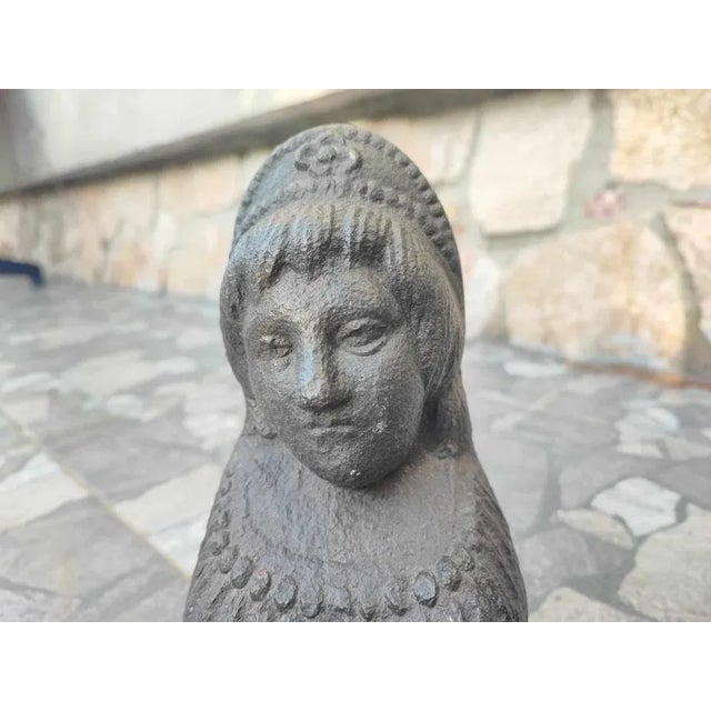 Pre-war cast iron mold, casting, woman, dimensions: height: 21 cm, width: 13.3 cm, depth: 13.5 cm.