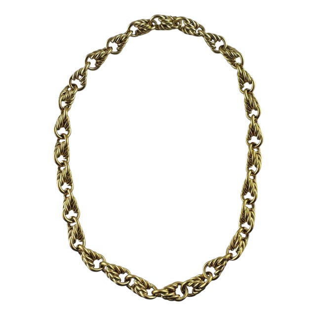 Tiffany & Co. Germany 18k Yellow Gold Cable Circle Link Chunky Necklace For Sale