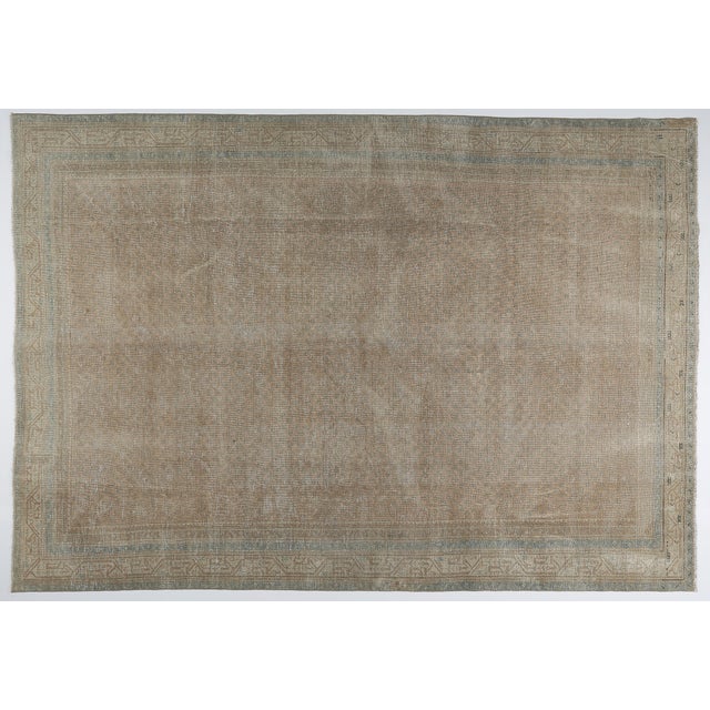 This elegant antique Persian tribal rug embodies understated beauty and time worn sophistication. Handwoven using...