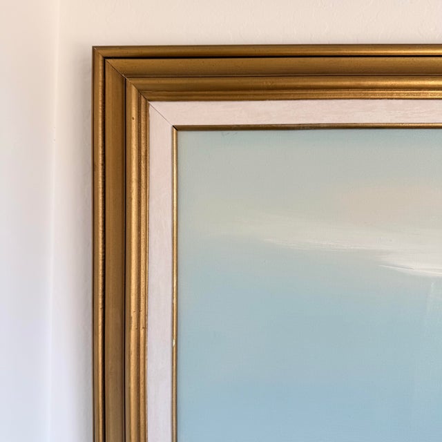 Coastal Signed Oil Painting on Canvas Coastal Dunes in Gold Frame For Sale - Image 3 of 8