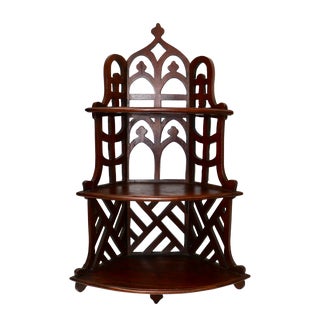 Mahogany Chinoiserie Wall Shelf For Sale