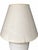 Textile 1980s White Textured Urn Table Lamp With Raised Bands and Cream Empire Shade For Sale - Image 7 of 9