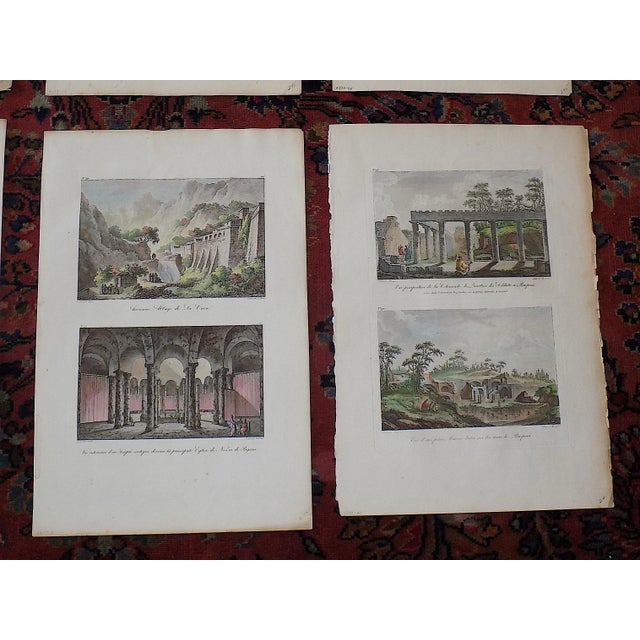 Printmaking Materials Authentic Antique Early 19th Century Copperplate Engraved Views of Italian & Greek Landscapes, Cityscapes & Ruins - Set of 12 For Sale - Image 7 of 9