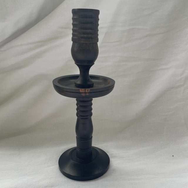 This vintage hand turned ebony candlestick is a unique and stylish decorative piece perfect for all occasions. Made of...