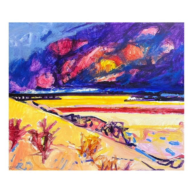 Jean Krille, Landscape 132, Oil on Canvas, 1988 For Sale