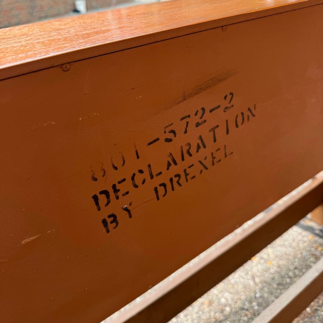 Mid 20th Century Kipp Stewart for Drexel “Declaration” Full Size Walnut Mid Century Headboard For Sale - Image 12 of 12