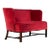 Danish Classic 1930s "Banana-Style" Settee or Bench in Red Velvet For Sale