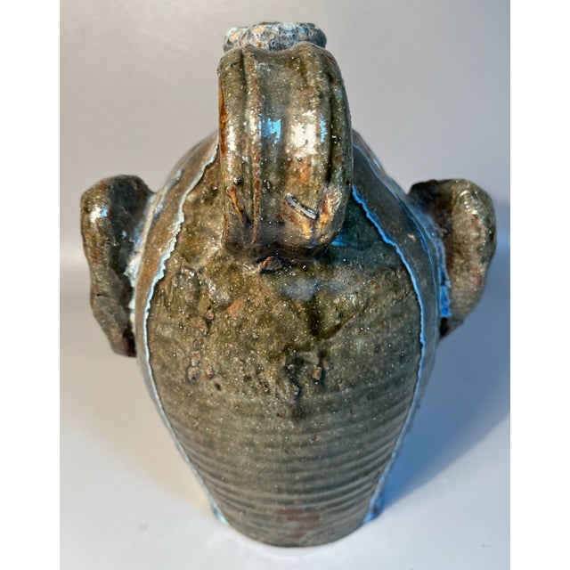 Face Jug Signed w.a. Flowers North Carolina Folk Artist Handbuilt