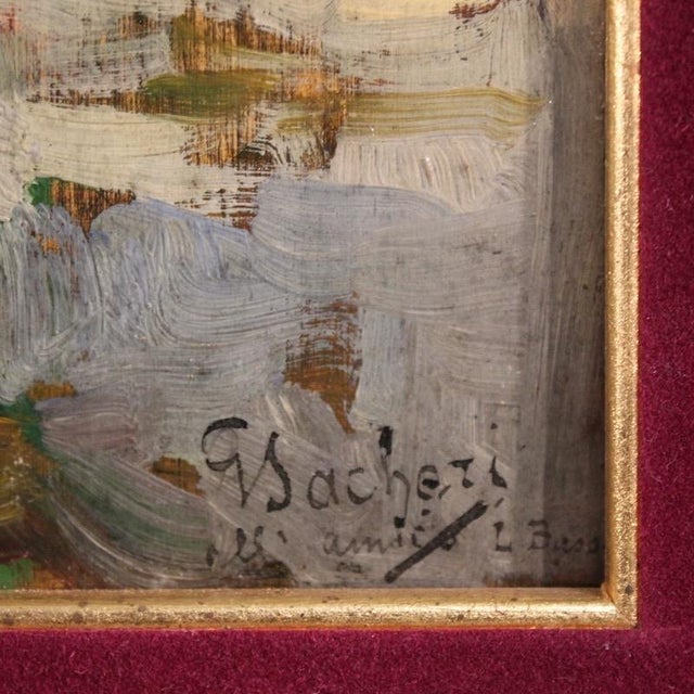 Italian Artist, View of Houses, 1930, Oil on Board, Framed For Sale - Image 3 of 16
