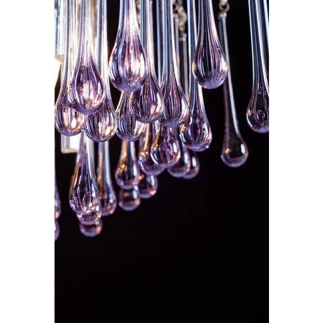 Purple Murano Chandelier from Venini, 1960s For Sale - Image 8 of 10
