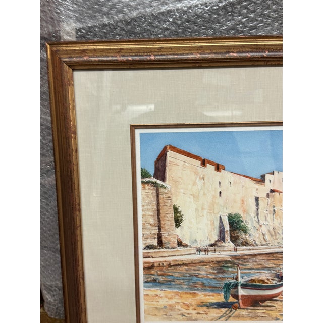 Gilles Grimoin Original Watercolor, Framed For Sale - Image 11 of 12