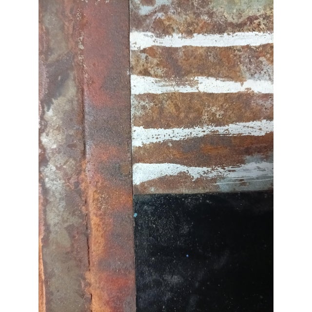 Paint Contemporary Abstract Acid, Rust, Tempera, Aerosol on Metal "N 46" by Andre Debono For Sale - Image 7 of 8