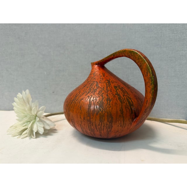 German Turquoise Ceramic Vase by Kurt Tschörner for Ruscha, 1950s For Sale - Image 12 of 18