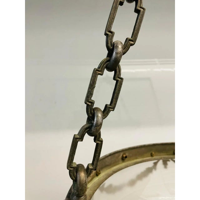 Mid-Century Modern 1980s Bronze Veritable Bronze & Cut Glass Chandelier For Sale - Image 3 of 13