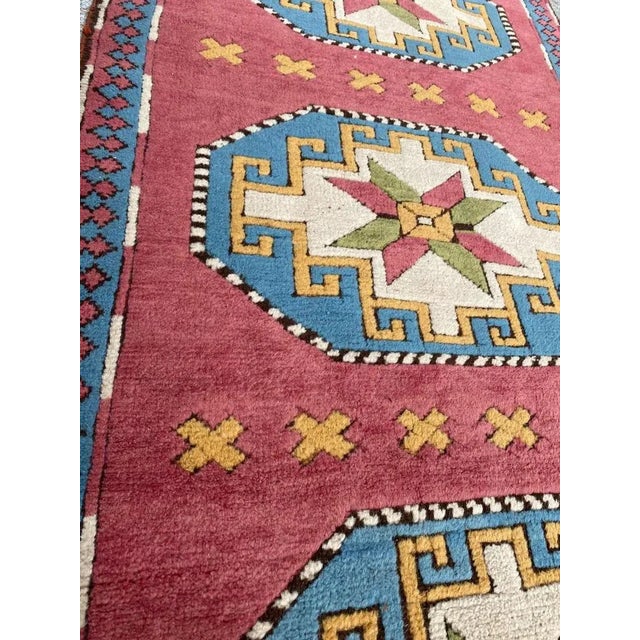 Vintage Turkish Kars Runner For Sale - Image 9 of 18