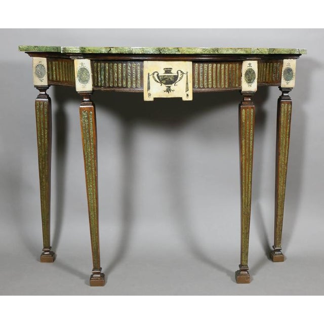Irish Neoclassic Marble Mounted Console Table For Sale - Image 9 of 9