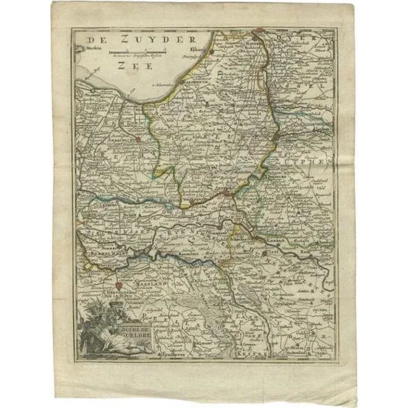 Late 18th Century Antique Map of the Duchy of Gelderland by Keizer & De Lat, 1788 For Sale - Image 5 of 5