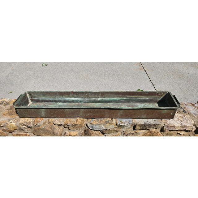 19th Century Hand-Fabricated Copper Processing Trough With Double Handles, 43" For Sale - Image 11 of 17