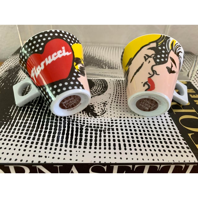 Fiorucci Post Modern Pop Art Demitasse Espresso Coffee Cup and Saucer