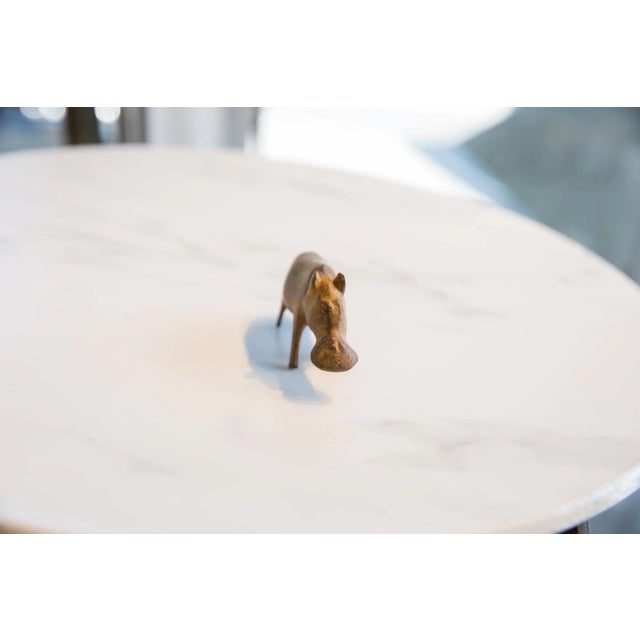 Vintage African Bronze Alloy Medium Hippo For Sale In New York - Image 6 of 9