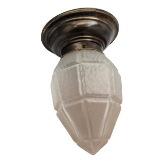 Art Deco Brass Ceiling Lamp, 1920s For Sale