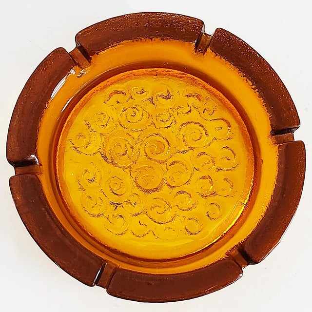1960s Blenko Glass Large Ashtray/Catchall Designed by Joel Myers For Sale - Image 9 of 11