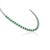 Art Deco Contemporary 7.73ct Genuine Emerald & Diamond Tennis Necklace in 18k Gold For Sale - Image 3 of 12