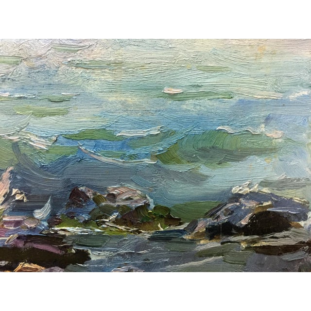 Impressionist 1970s Oil Painting Sea Breeze Filippov z.i. For Sale - Image 3 of 9