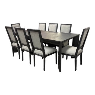 Restoration Hardware Arles Dining Table + Eight Dining Chairs, Set For Sale