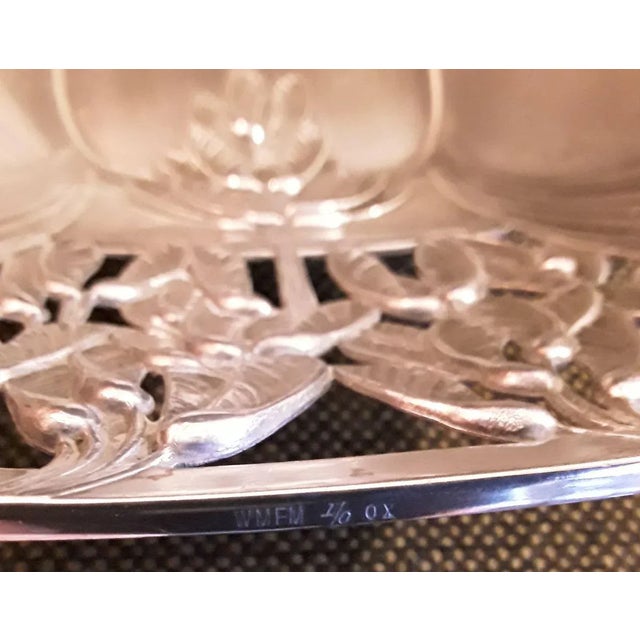 Art Nouveau Silver-Plated Floral Curved Fruit Bowl from WMF, 1900s For Sale - Image 6 of 7