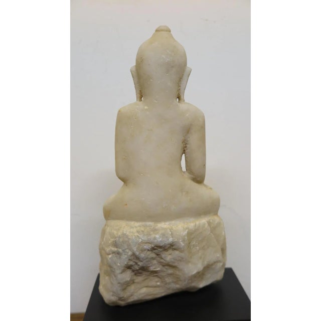 19th Century Alabaster Buddha Statue For Sale - Image 4 of 10