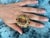 Gemstone Bochic “Orient” Vintage Citrine, Peridot & Rhodolite Ring Set In 18K Gold & Silv For Sale - Image 7 of 15
