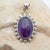 Beautiful, detailed sterling starburst cradling a true amethyst gemstone. Formed over millions of years, the prehistoric...