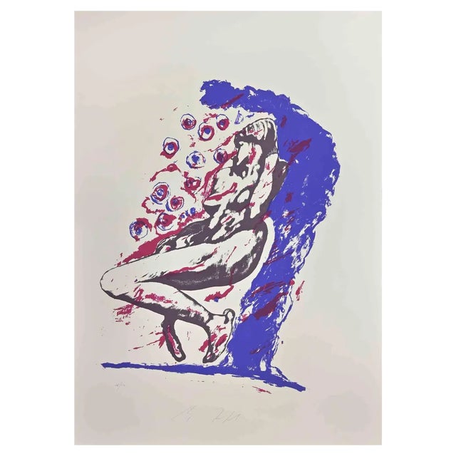 Mino Trafeli, Michelagnolo, Screen Print, 1984 For Sale