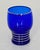 French Mid 20th Century Art Deco Era Cobalt Blue Glass Barbell Martini Cocktail Shaker Set From France For Sale - Image 3 of 11