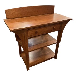 Mission 2 Drawer and Open Shelves Sideboard / Console Table - Michael's Cherry For Sale