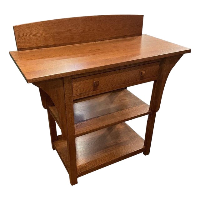 Mission 2 Drawer and Open Shelves Sideboard / Console Table - Michael's Cherry For Sale