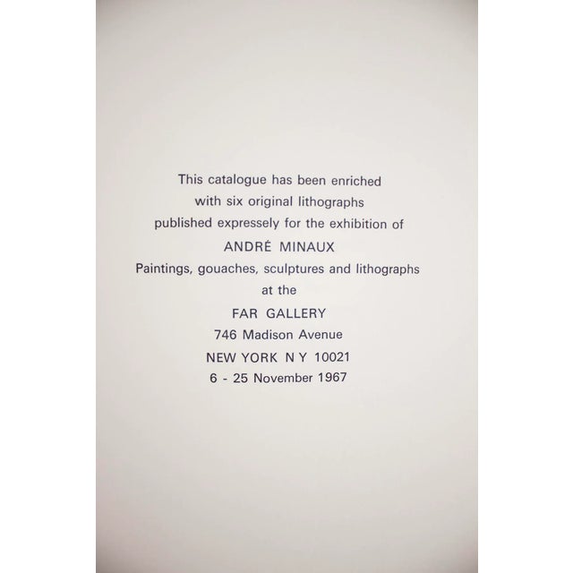 1967 Andre Minaux 'Andre Minaux: Sculptures and Lithographs' Modernism Green,Orange Book For Sale In New York - Image 6 of 7
